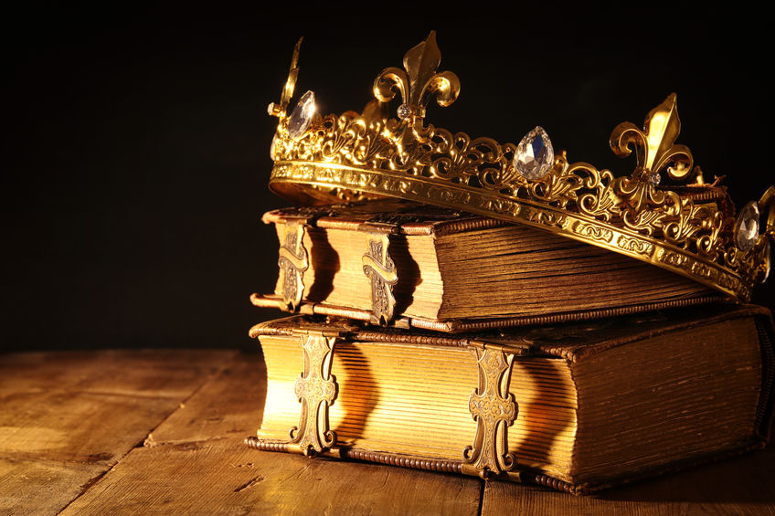 Favor with a Purpose - Bob Sawvelle crown sitting on books