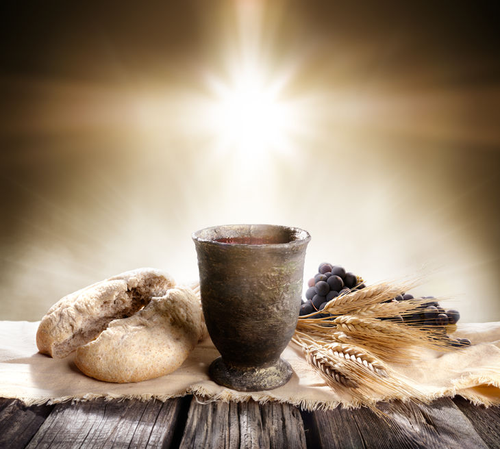 Communion & Divine Enablement - Bob Sawvelle - image of wine chalice and bread for communion